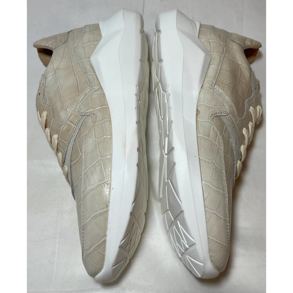 Anthropologie Sn Anthro Dad Sneaker Beige Croc Embossed Sneakers Size 8 NIB - Picture 4 of 7